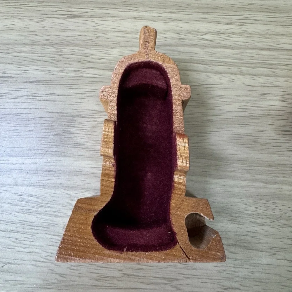 Handcrafted Wooden Lighthouse Shape Secret Jewelry Puzzle Box 4.5
